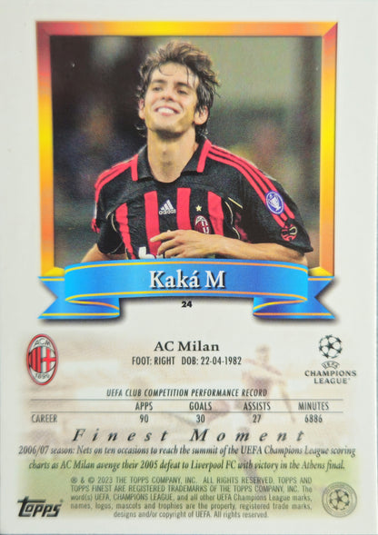 Kaká - Topps Finest Flashbacks UEFA Club Competitions 22/23