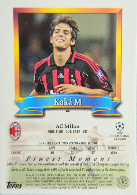 Kaká - Topps Finest Flashbacks UEFA Club Competitions 22/23