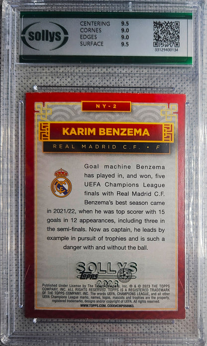 Karim Benzema - NY-2 - Sollys 9 - Topps UEFA Club Competitions Chinese New Year 22/23