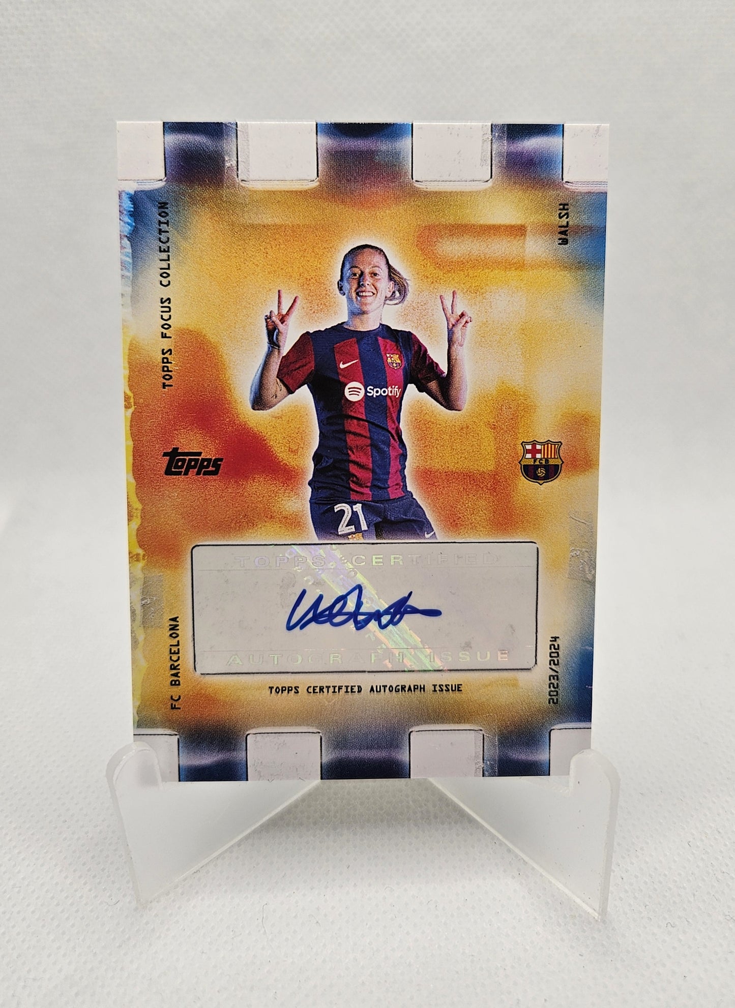 Keira Walsh - Autógrafo original - Focus Barcelona 23/24