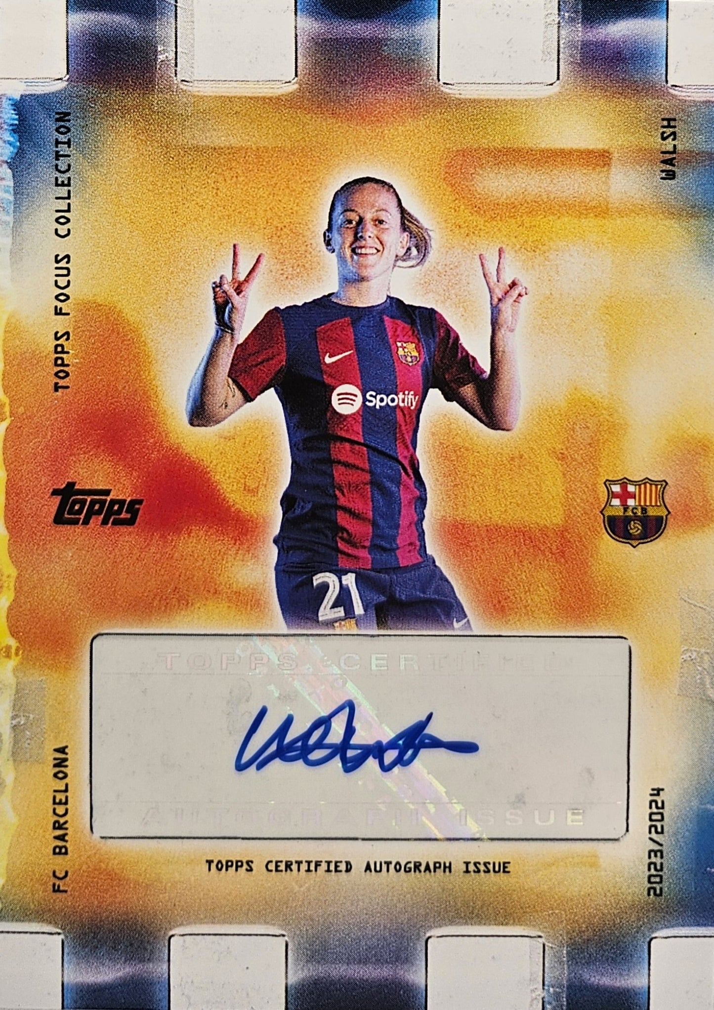 Keira Walsh - Autógrafo original - Focus Barcelona 23/24