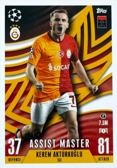 Kerem Aktürkoğlu - Assist Master - Match Attax Extra UEFA Club Competitions 23/24