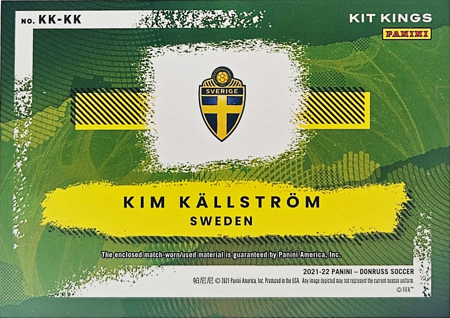 Kim Källström - Parche - Kit Kings - Donruss Soccer 21/22
