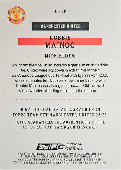 Kobbie Mainoo /150 - Autógrafo original - Team Set Manchester United 25/26