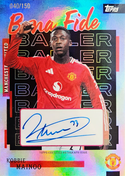 Kobbie Mainoo /150 - Autógrafo original - Team Set Manchester United 25/26