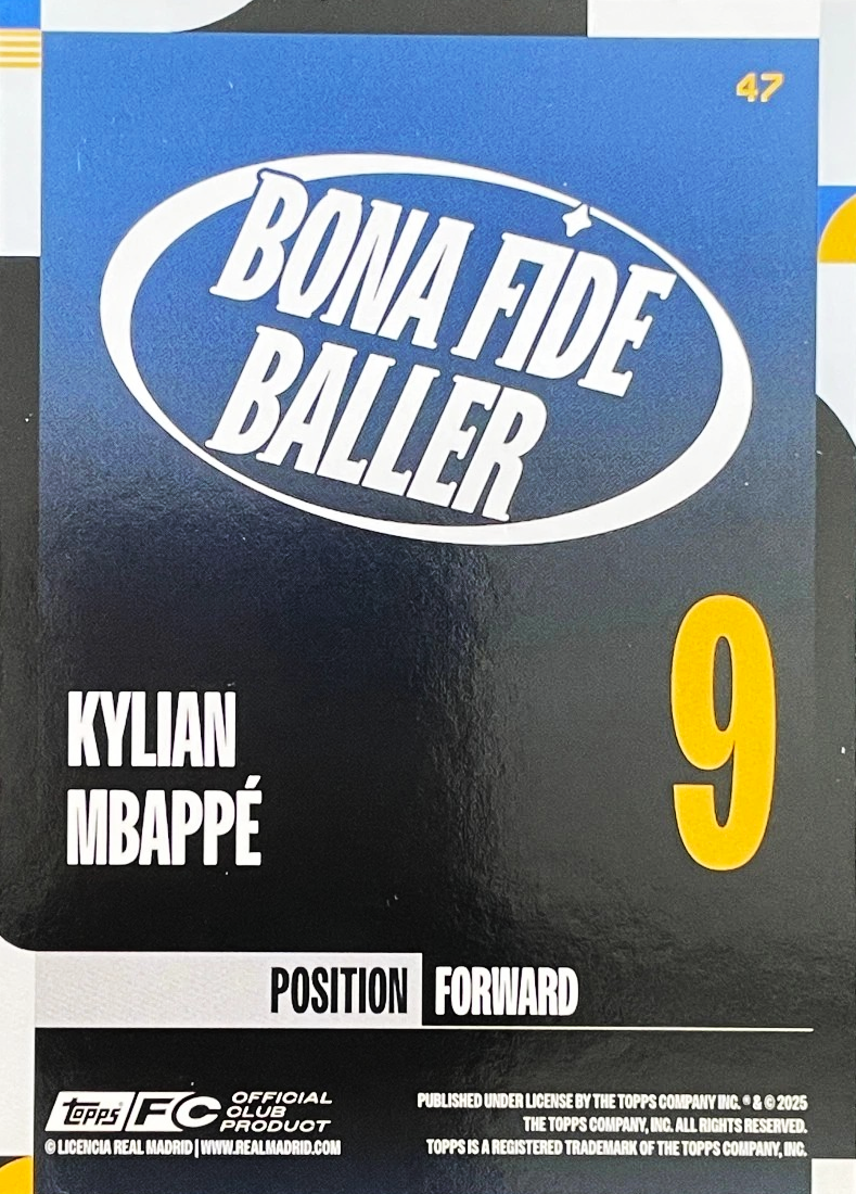 Kylian Mbappé - Bona Fide Baller - Team Set Real Madrid 24/25