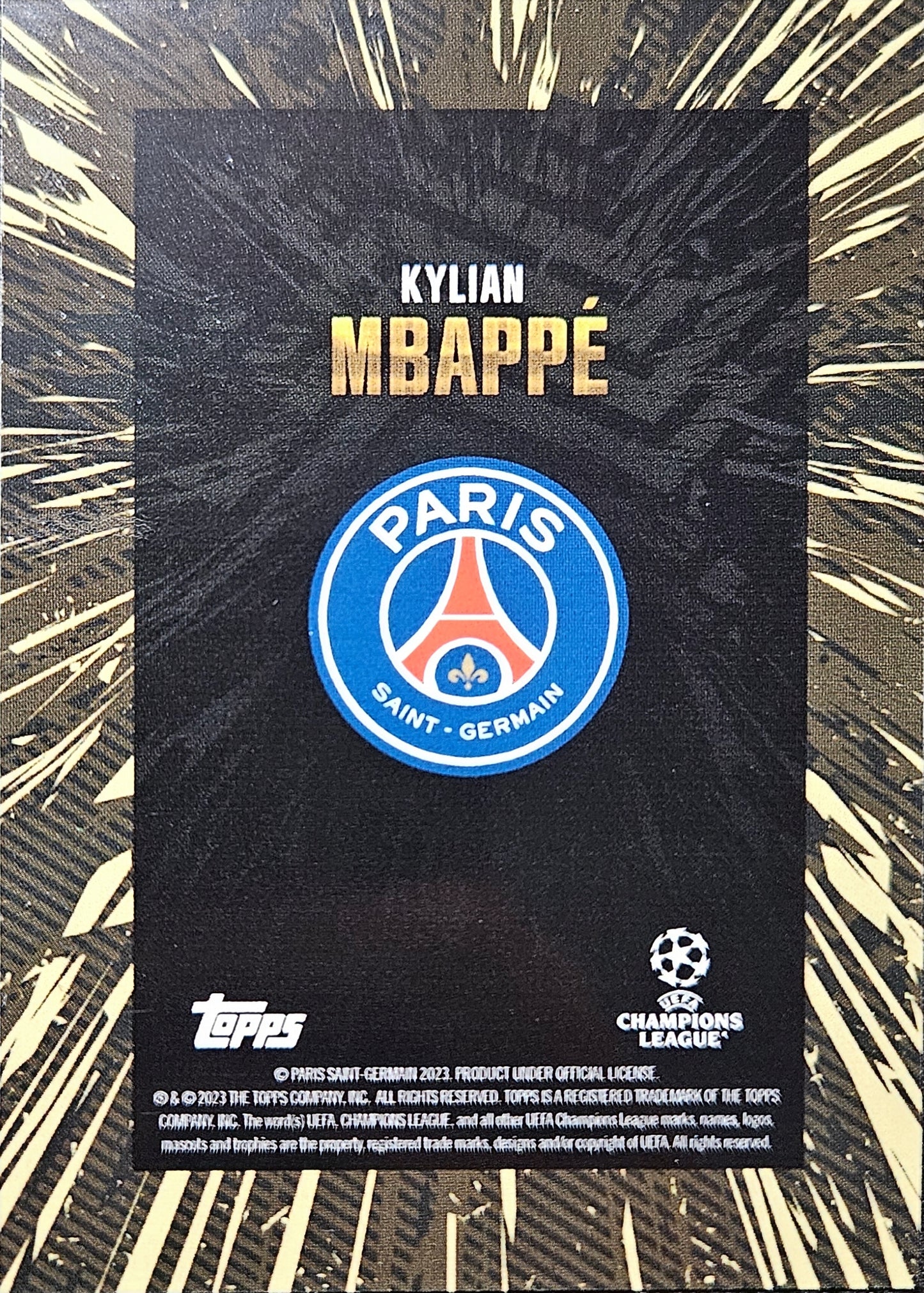 Kylian Mbappé - Gold - Topps Gold 23/24