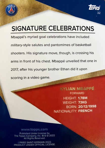 Kylian Mbappé - Signature Celebrations - Team Set Paris Saint-Germain 21/22