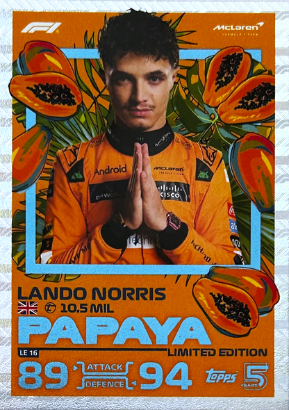 Lando Norris - Papaya - Turbo Attax Formula 1 2024