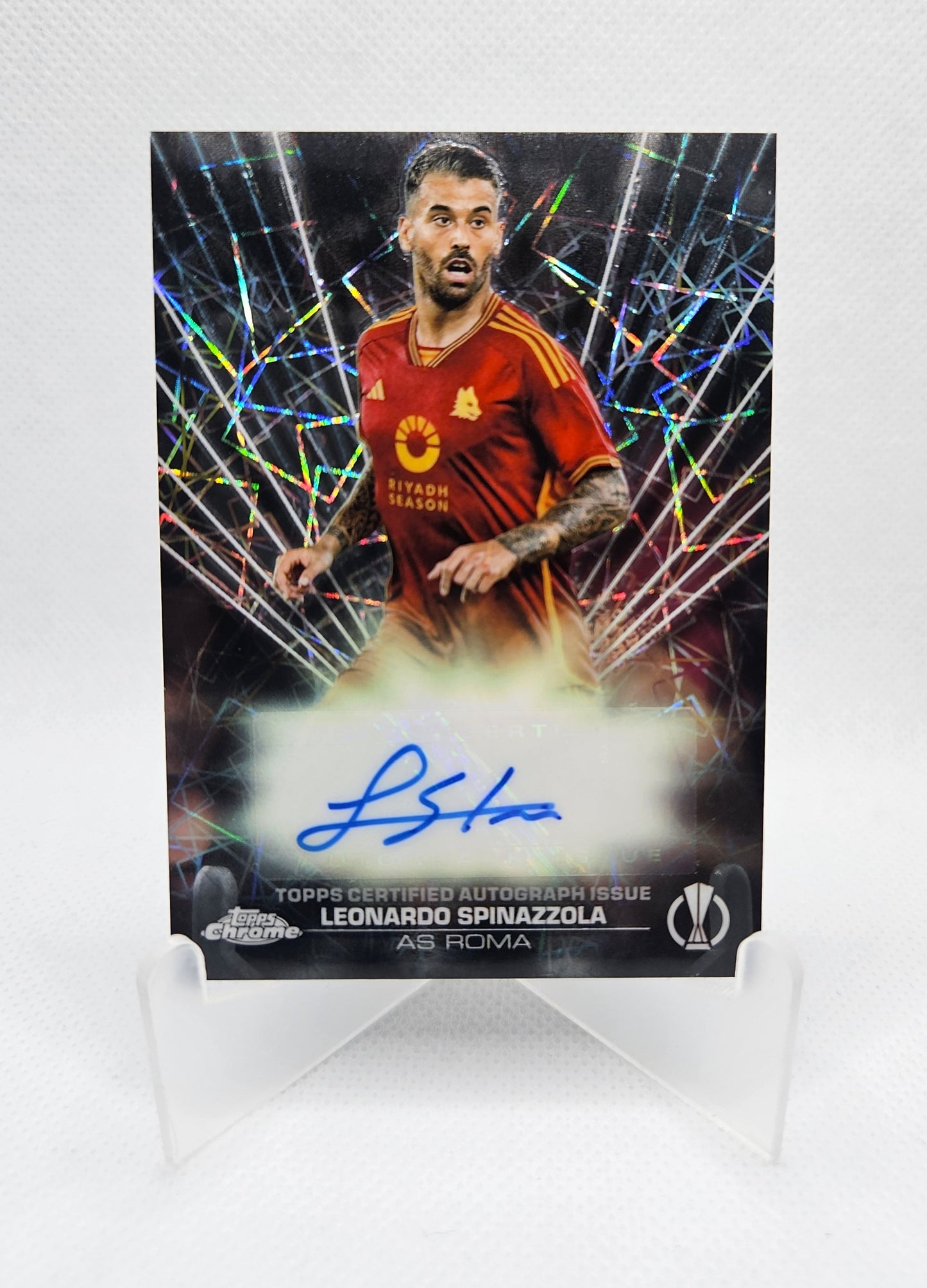 Leonardo Spinazzola - Autógrafo original - Topps Chrome UEFA Club Competitions 23/24