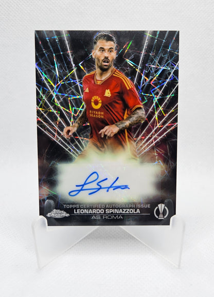 Leonardo Spinazzola - Autógrafo original - Topps Chrome UEFA Club Competitions 23/24