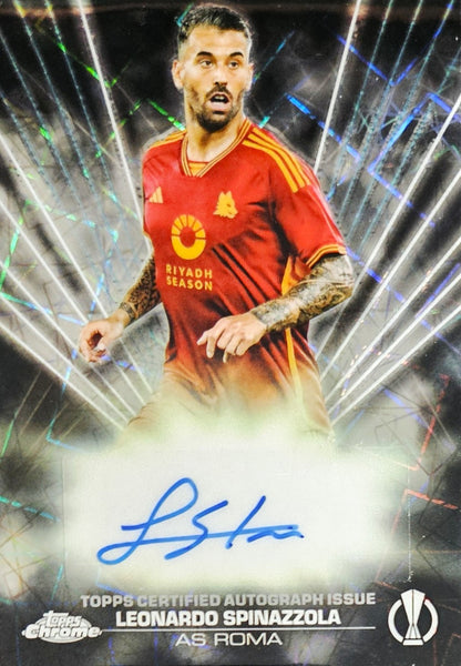 Leonardo Spinazzola - Autógrafo original - Topps Chrome UEFA Club Competitions 23/24