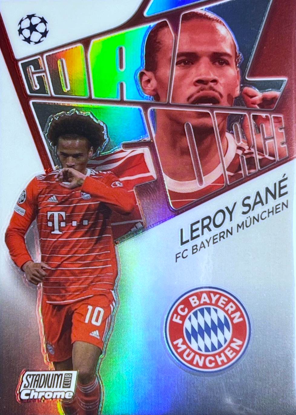 Lero Sané - Goal Force - Stadium Club Chrome UEFA Champions League 22/23