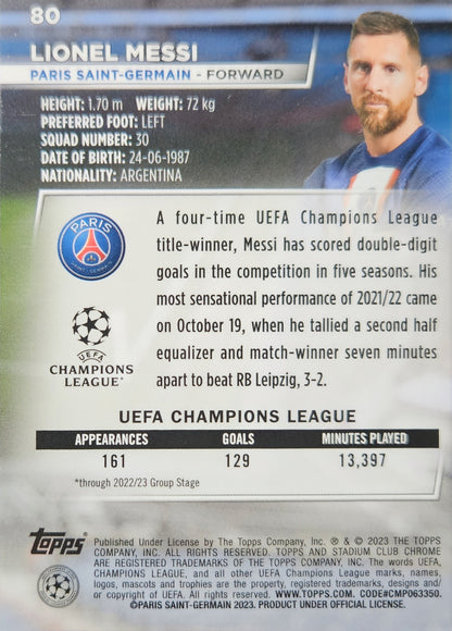 Lionel Messi - Blue Prism - Stadium Club Chrome 22/23