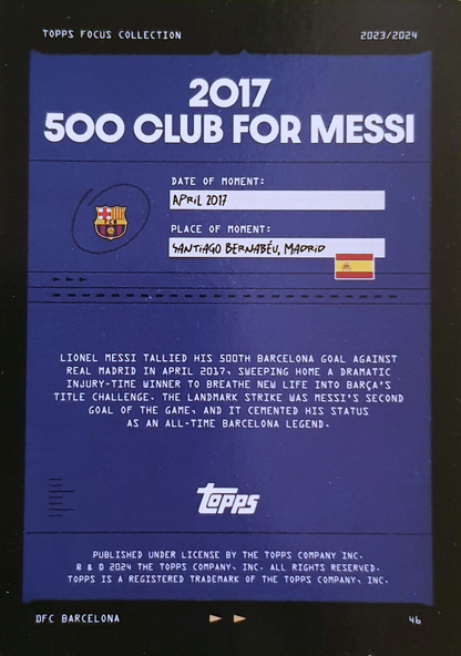 Lionel Messi - 500 club - Focus Barcelona 23/24