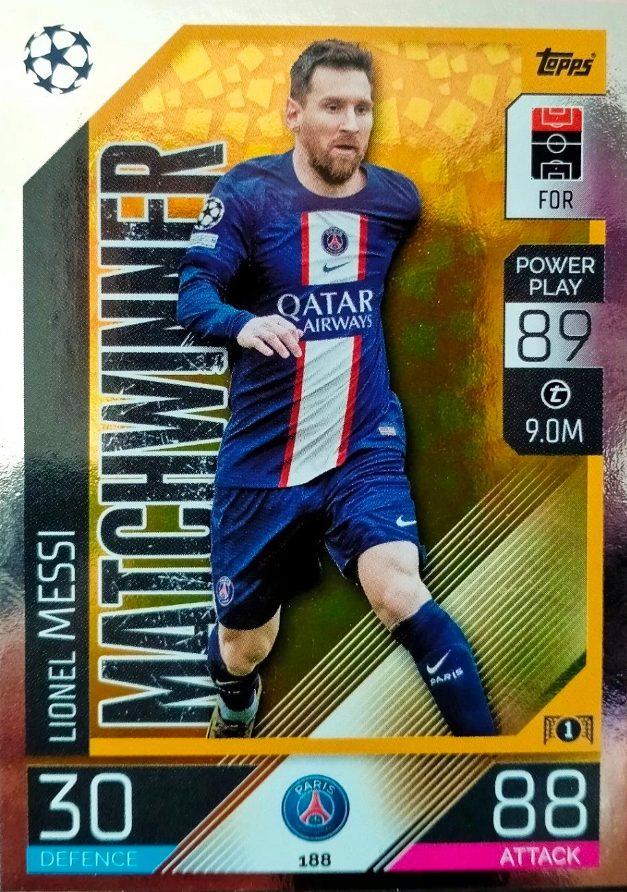 Lionel Messi - Matchwinner - Match Attax UEFA Club Competitions 22/23