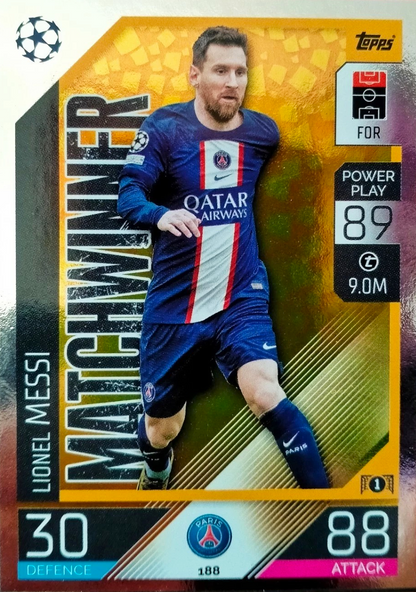 Lionel Messi - Matchwinner - Match Attax UEFA Club Competitions 22/23