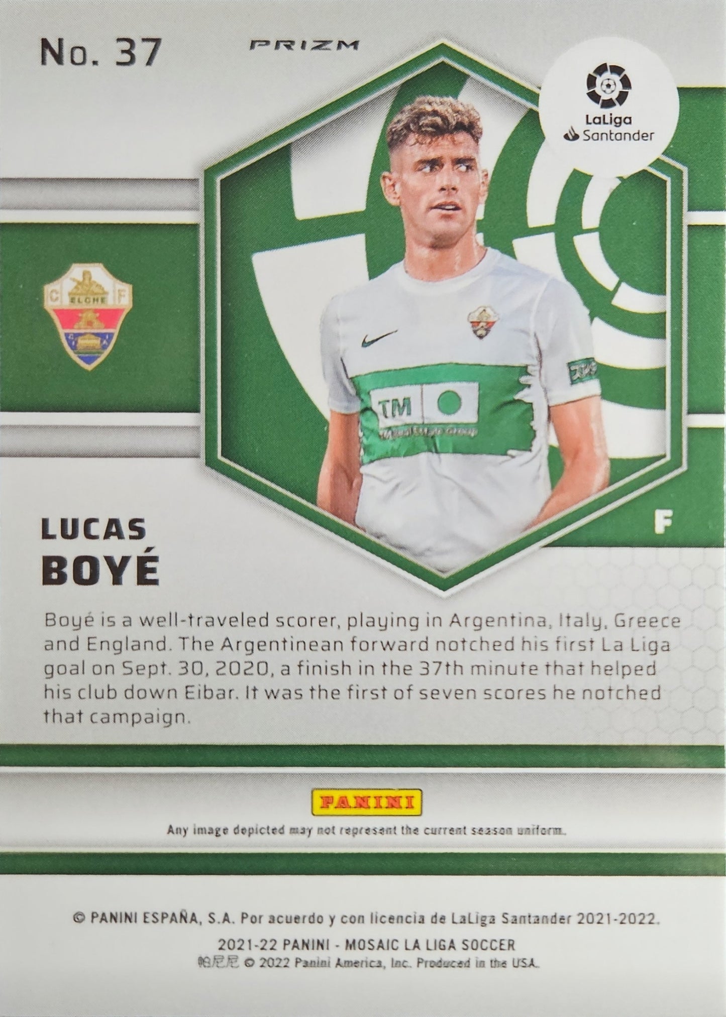 Lucas Boyé - Silver - Refractor - Mosaic LaLiga 21/22