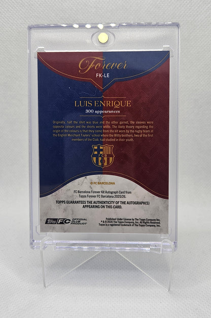 Luis Enrique /125 - Autógrafo original - Barcelona Forever 25/26