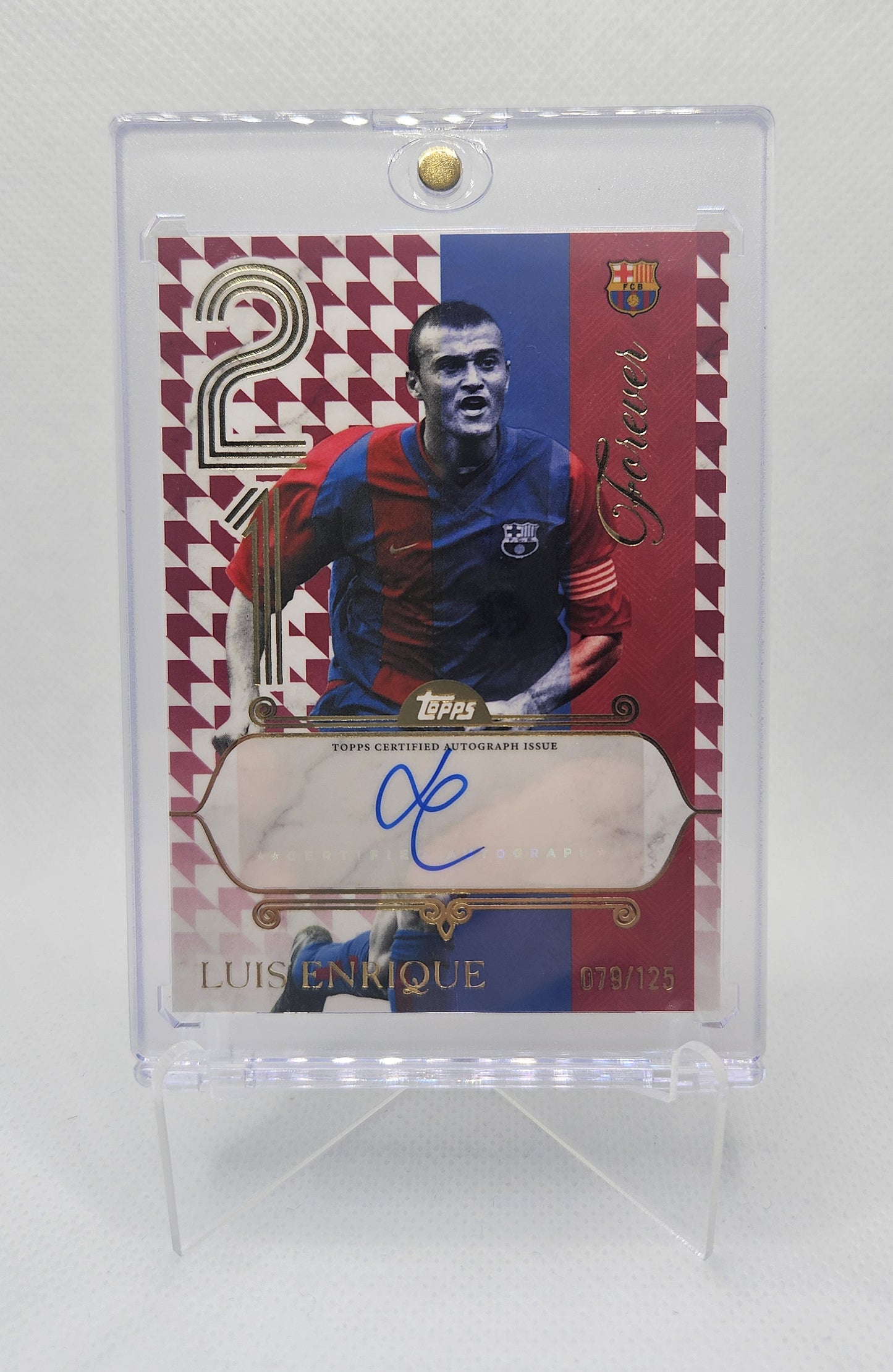 Luis Enrique /125 - Autógrafo original - Barcelona Forever 25/26