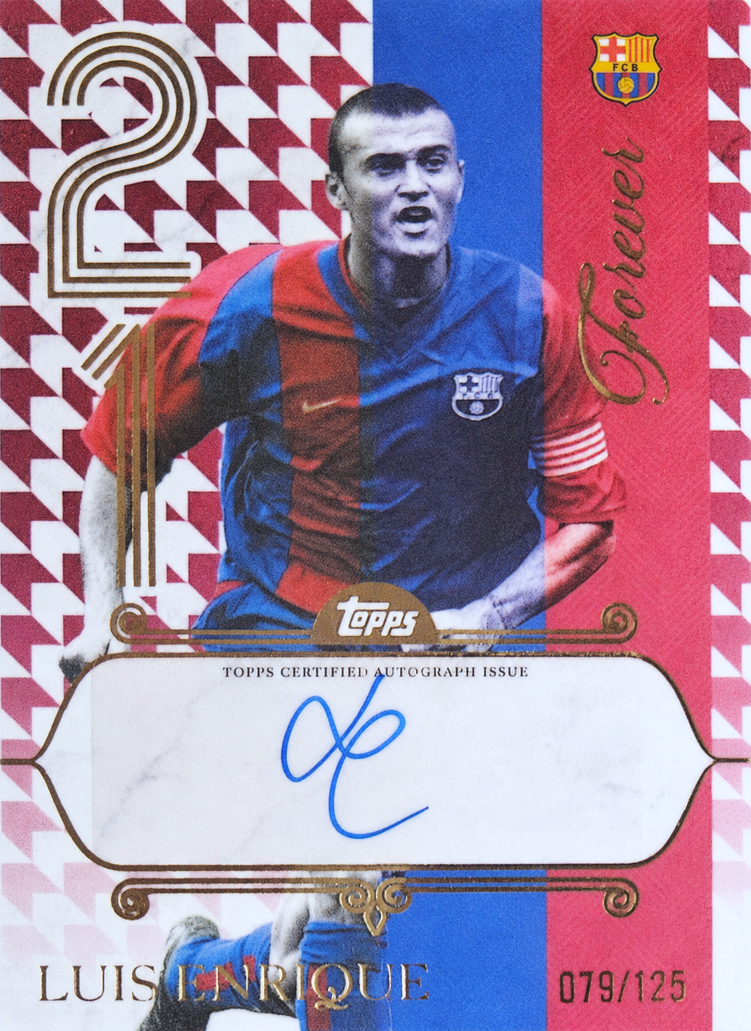 Luis Enrique /125 - Autógrafo original - Barcelona Forever 25/26