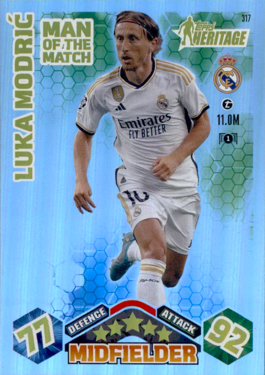 Luka Modrić - Man of the match Heritage - Match Attax Extra UEFA Club Competitions 23/24