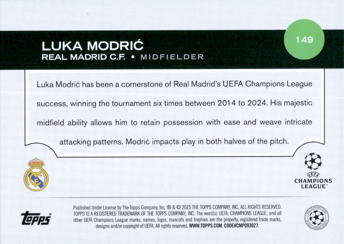 Luka Modrić - UEFA Club Competitions 24/25