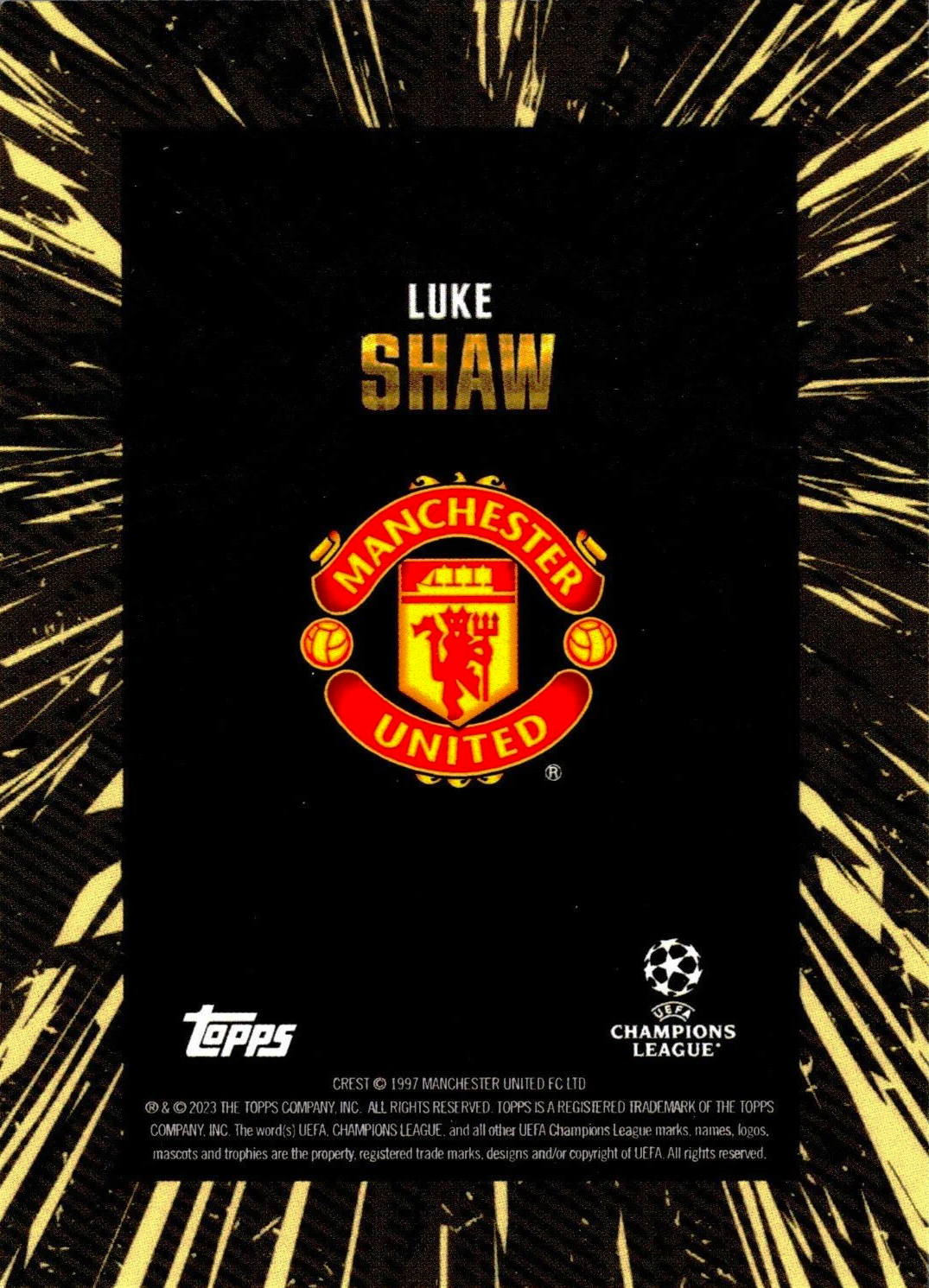 Luke Shaw - Topps Gold UEFA Club Competitions 23/24