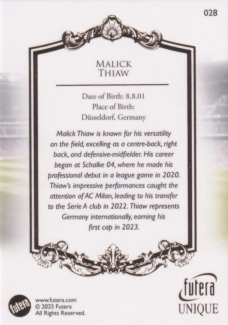 Malick Thiaw - Futera 2023