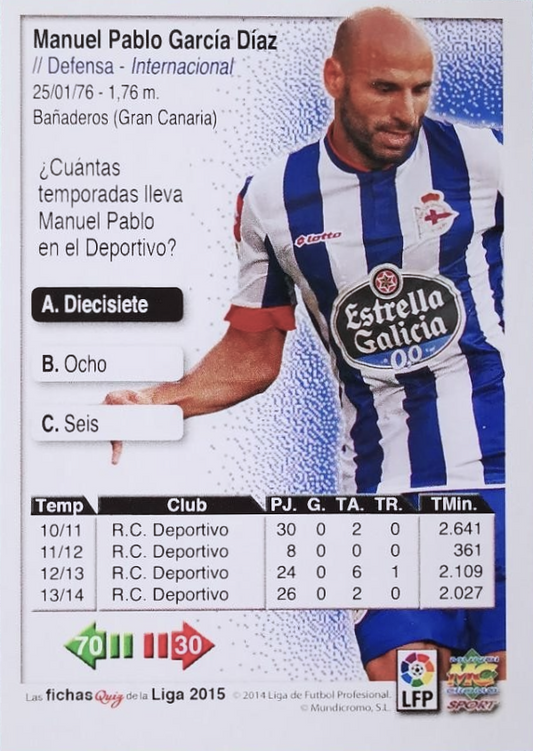 Manuel Pablo - Las Fichas Quiz de la Liga 2015