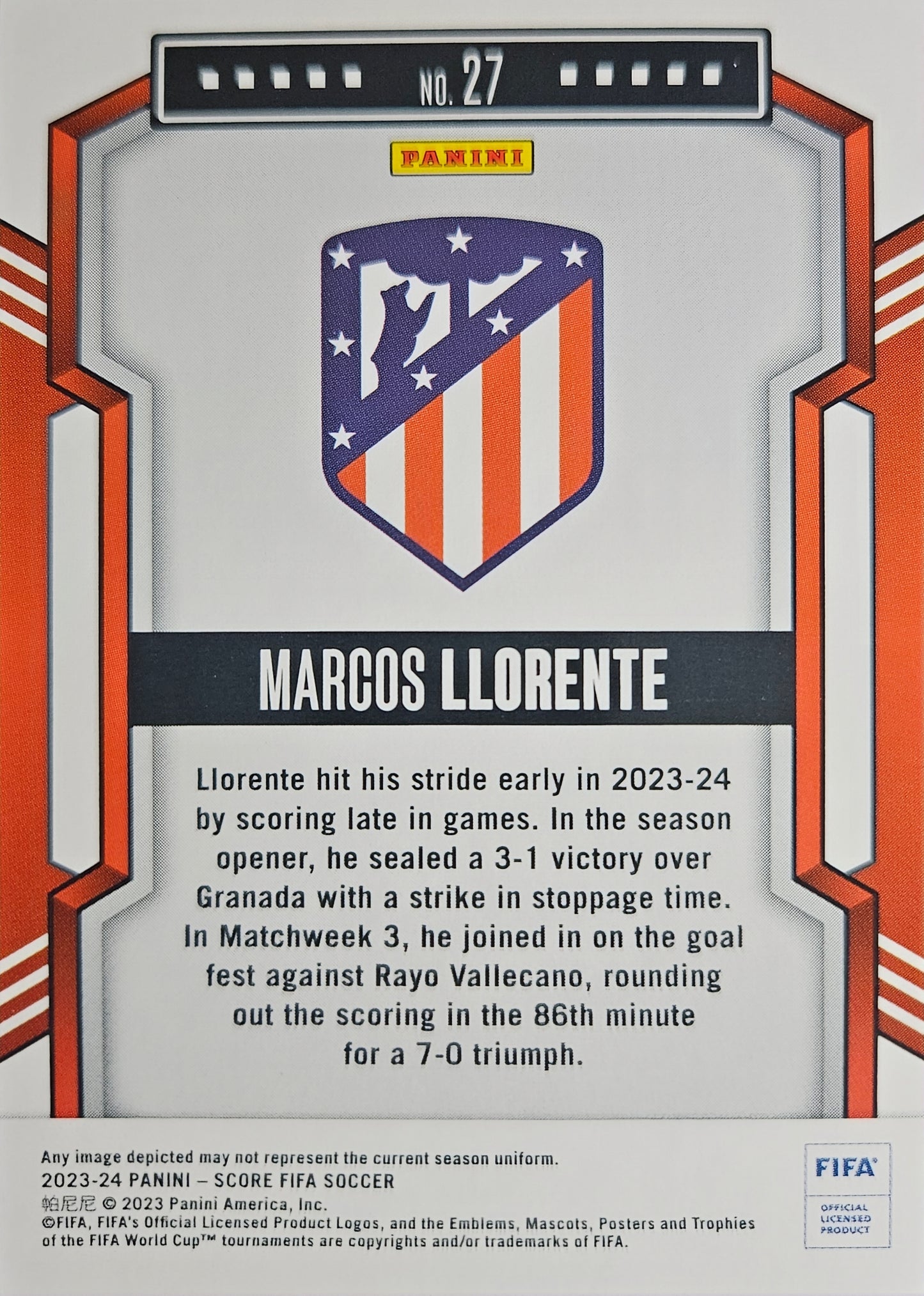 Marcos Llorente - Score FIFA Soccer 23/24