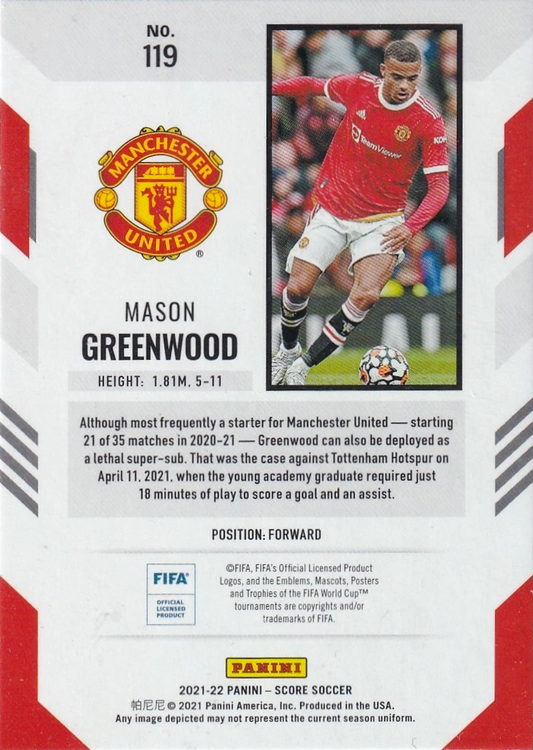 Mason Greenwood - Score Scocer 21/22