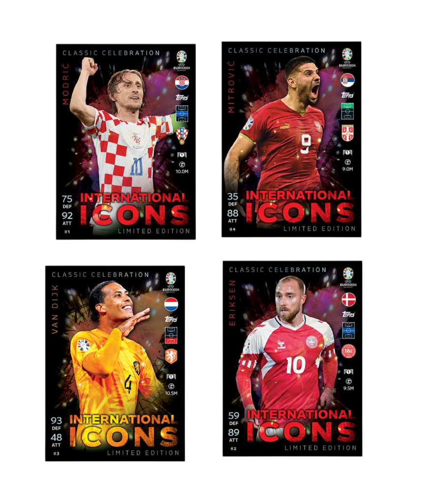 Match Attax UEFA EURO 2024 - International Icons - Mega Tin 3 Classic Celebration