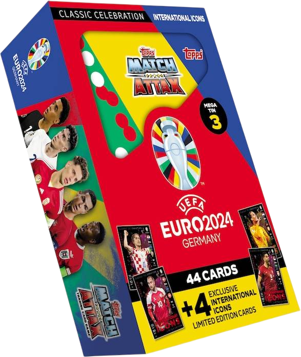 Match Attax UEFA EURO 2024 - International Icons - Mega Tin 3 Classic Celebration