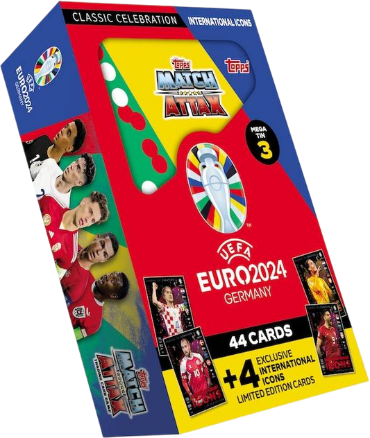 Match Attax UEFA EURO 2024 - International Icons - Mega Tin 3 Classic Celebration