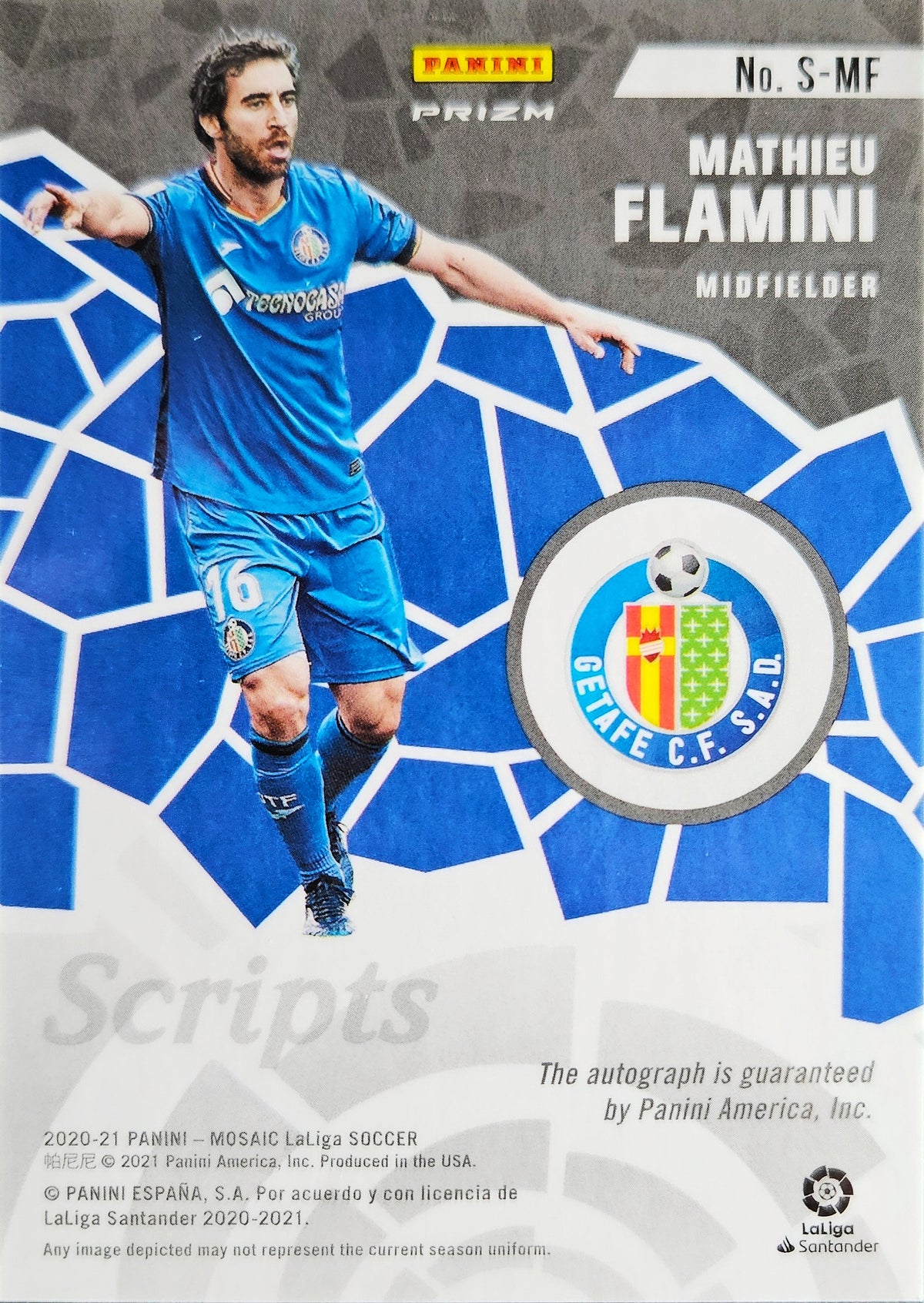Mathieu Flamini - Autógrafo original Red - Mosaic LaLiga 20/21