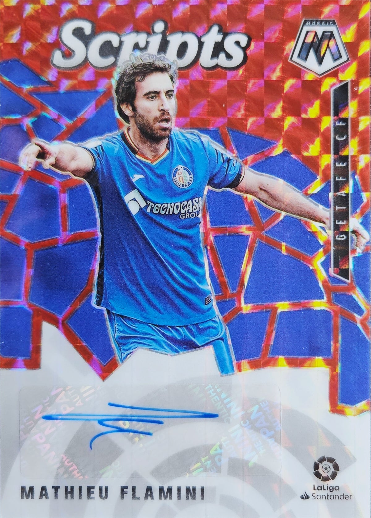 Mathieu Flamini - Autógrafo original Red - Mosaic LaLiga 20/21