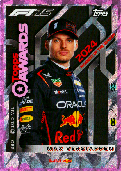 Max Verstappen - Topps Awards Pink - Turbo Attax Formula 1 2025