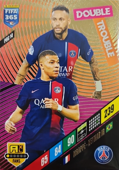 Mbappé y Neymar Jr. - Double Trouble - Adrenalyn XL FIFA 365 2024