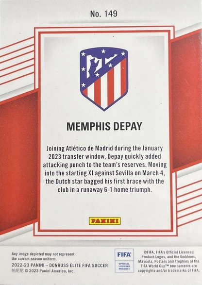 Memphis Depay - Donruss Elite FIFA Soccer 22/23