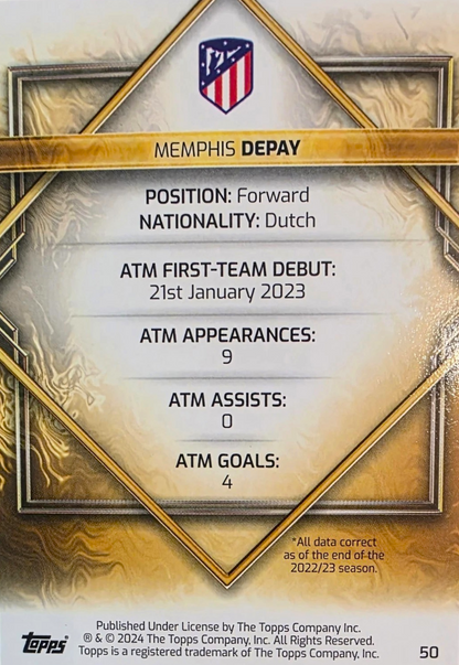 Memphis Depay - Gold Drip - Team Set Atlético Madrid 23/24