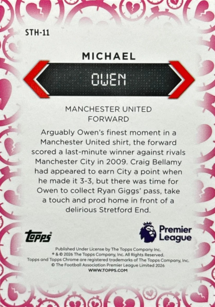 Michael Owen - Heartbreaker - Topps Chrome Premier League 2026