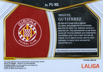 Miguel Gutiérrez - Autógrafo original - Select LaLiga 23/24