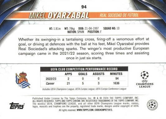 Mikel Oyarzabal - UEFA Club Competitions 23/24