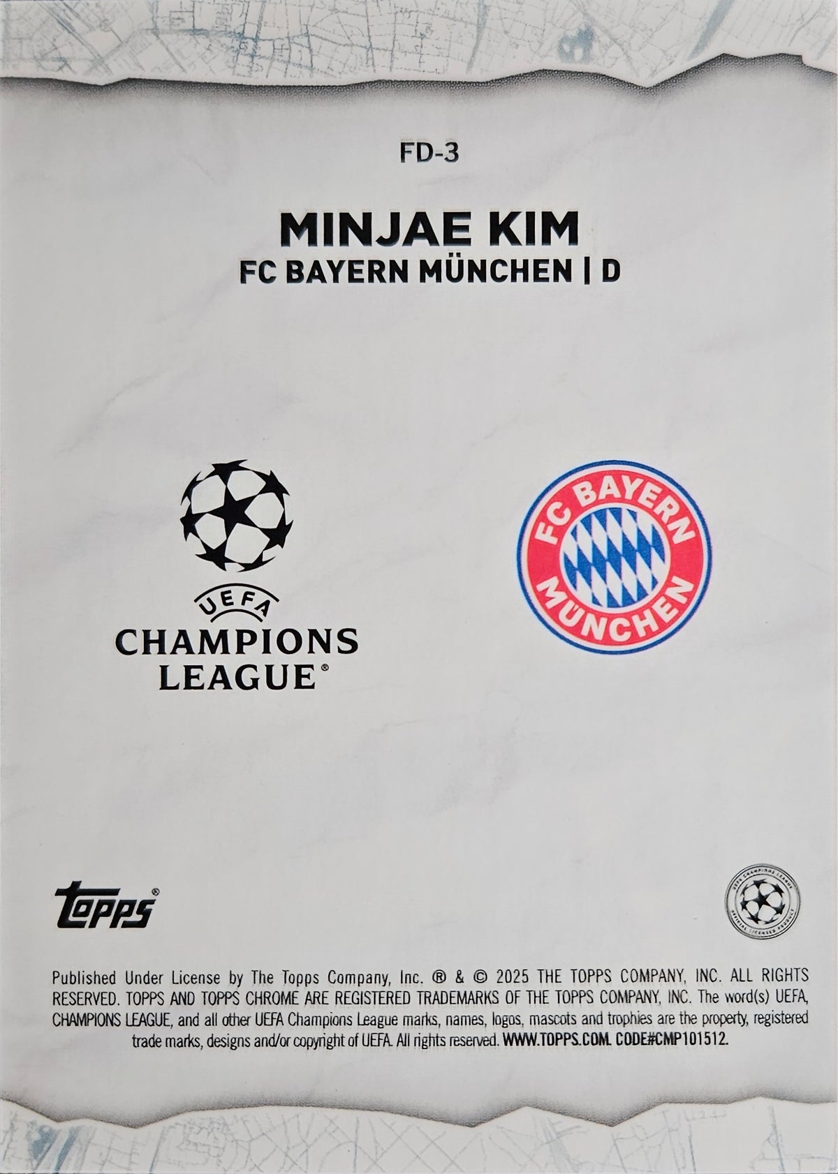 Minjae Kim /75 - Final Destination - Topps Chrome UEFA Club Competitions 24/25