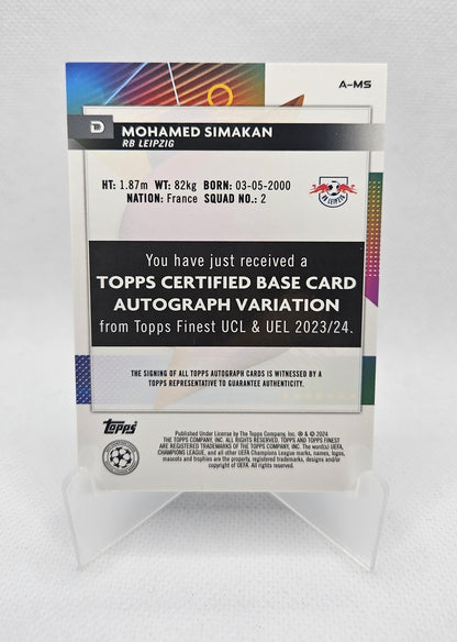 Mohamed Simakan /199 - Autógrafo original - Topps Finest UEFA Club Competitions 23/24