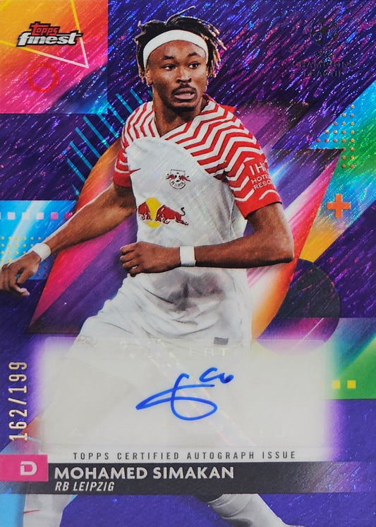 Mohamed Simakan /199 - Autógrafo original - Topps Finest UEFA Club Competitions 23/24
