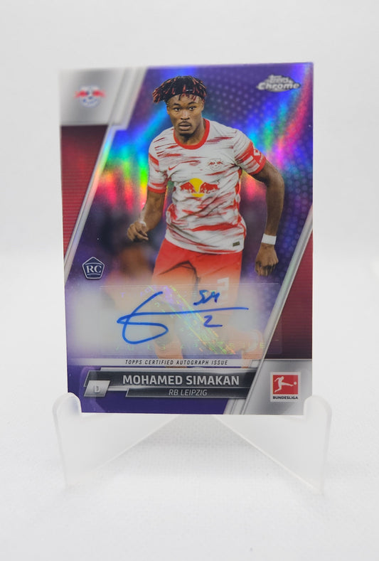 Mohamed Simakan (RC) /199 - Autógrafo original - Topps Chrome Bundesliga 21/22