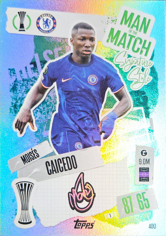 Moisés Caicedo - Man of the Match Signature Style - Match Attax UEFA Club Competitions 24/25