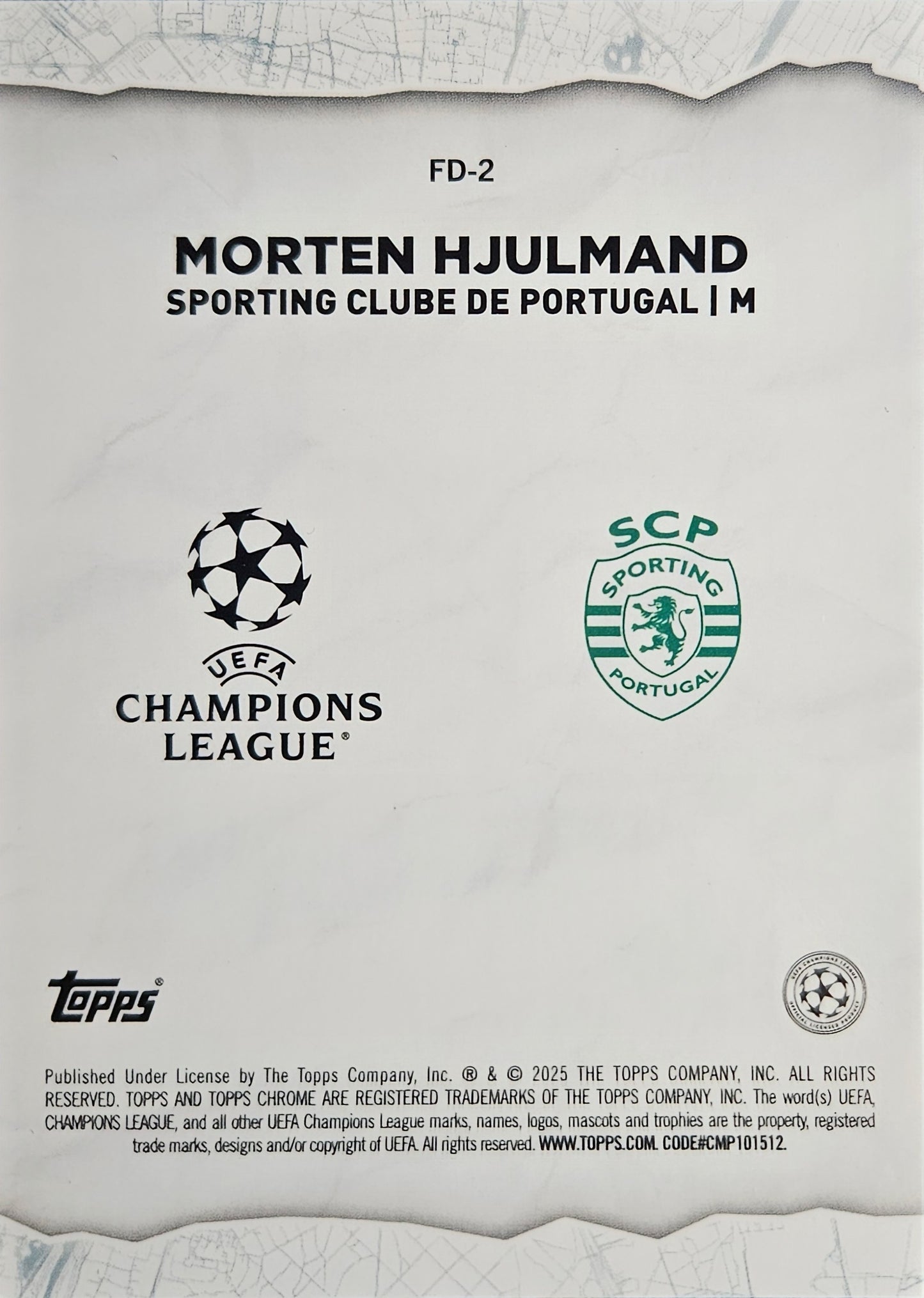 Morten Hjulmand /199 - Topps Chrome UEFA Club Competitions 24/25